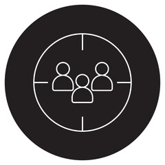 Audience Targeting icon, Precision Reach Mastering the Art of Audience Targeting, Smart Segments, Better Results Unlocking the Power of Targeted Marketing, vector