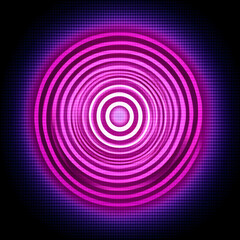 Pink concentric circles abstract background, digital art, glowing energy, modern design, website banner