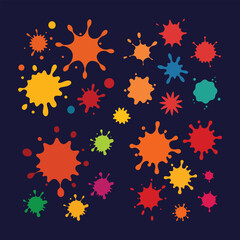 Fototapeta premium Versatile Vector Splashes, Blots & Stains Set for Creative Design.