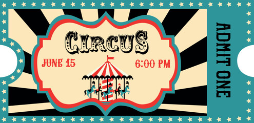 Vintage circus ticket