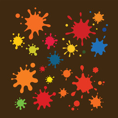 Fototapeta premium Versatile Vector Splashes, Blots & Stains Set for Creative Design.