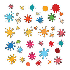 Versatile Vector Splashes, Blots & Stains Set for Creative Design.