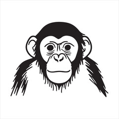 Wild Bonobo in Congo Rainforest Sitting Peacefully