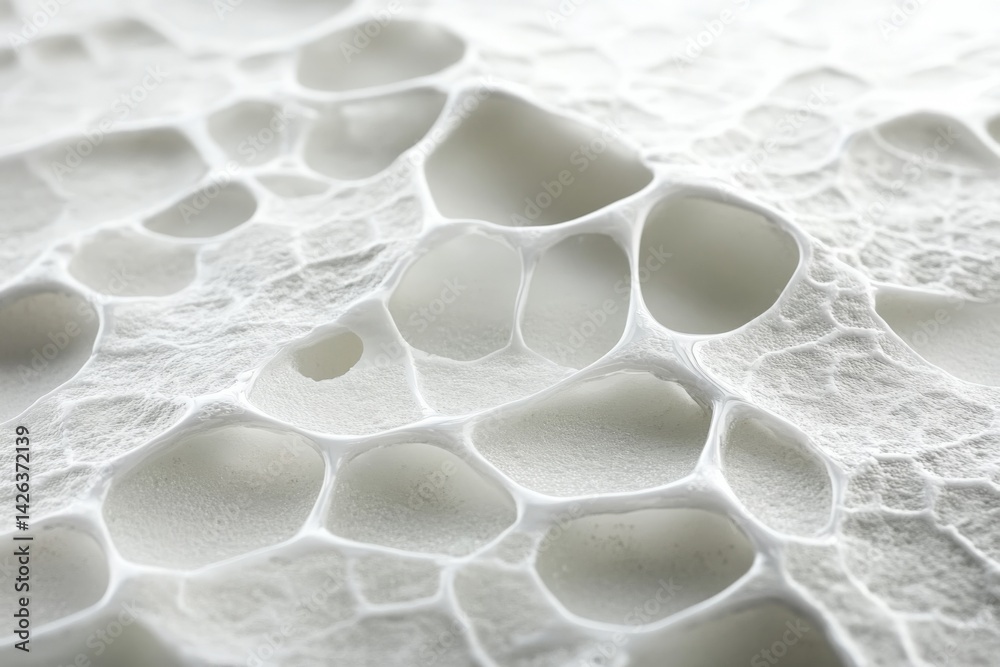 Poster intricate texture of white material showcasing organic patterns in natural light