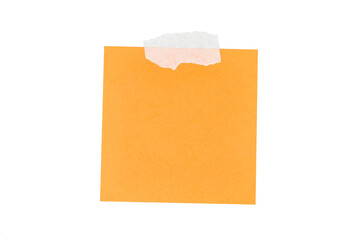 orange sticky note with duct tape isolated on white or transparent png