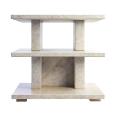 Empty stone product stand isolated on white background