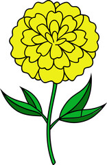 Vibrant Floral Vector Illustration: Artwork, Icon, and Flat Flower Design.