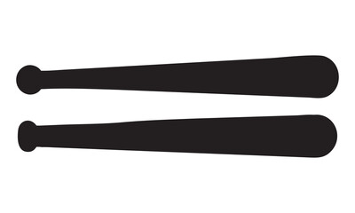 Baseball Bat Silhouette Vector set, Baseball bat vector icon, Simple illustration of baseball bat vector icons