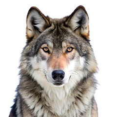 Obraz premium Wolf isolated on white background