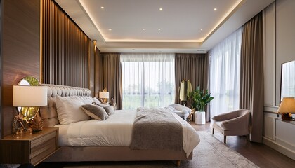 modern master bedroom in luxury style