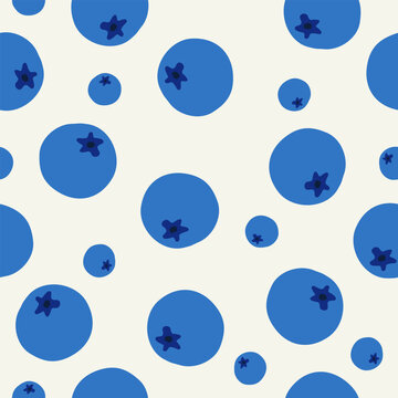 Cute blueberry fruits pattern background vector design
