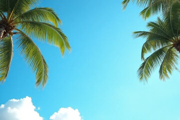 Obraz premium palm tree and blue sky