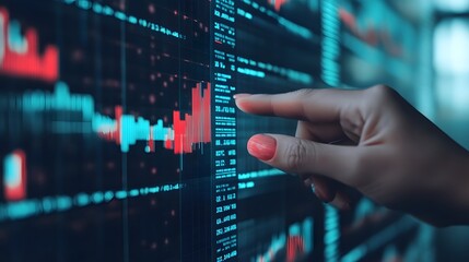 AI-Driven Holographic Financial Technology Symbolizing Interactive Market Insights