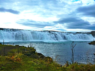 Iceland-view of the Faxi or Vatnsleysufoss waterfall on the Tungufljót river