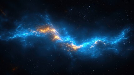 Fototapeta premium Cosmic Nebula: Celestial Dance of Light and Energy