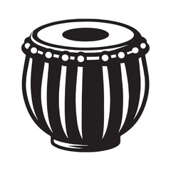 Tabla silhouette, from solos to symphony – Tabla illustration – Minimalist Tabla vector – Musical instrument silhouette

