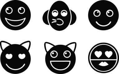 Obraz premium Hilarious Cartoon Eyes and Funny Facial Icons, Set of Goofy Cartoon Faces and Expressions, Funny Cartoon Eyes and Faces , Whimsical Cartoon Eyes and Face Elements, smile, emotion, wow, happy reaction.