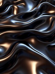 Obraz premium Luxurious black fabric folds