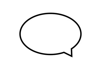Cartoon speech bubble element with transparent background