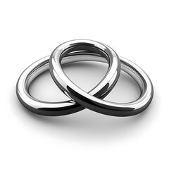 Naklejka premium Intertwined rings, love, symbol