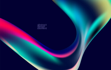 Abstract background of fluid iridescent shape. Elegant vector wallpaper.