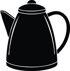 electric kettle silhouette vector