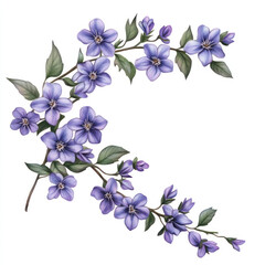 Fototapeta premium lilac branch isolated on white background