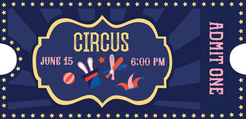 Vintage circus ticket