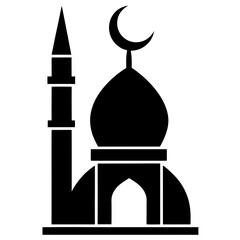 mosque in black and white