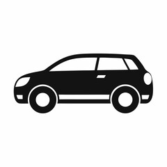 Fototapeta premium black car isolated on white