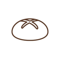 Bread vector icon illustration, simple line art design  