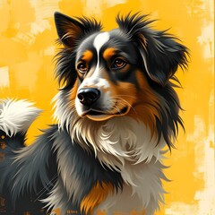 Fototapeta premium border collie dog portrait
