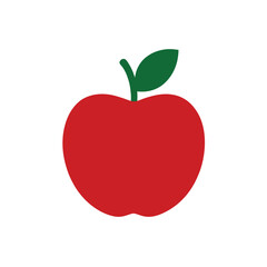 red apple isolated on white background