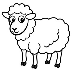 vector illustration of sheep
