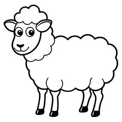 vector illustration of sheep