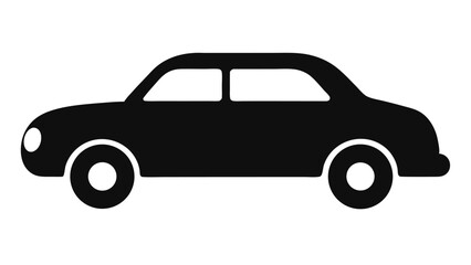 Obraz premium Car ilhouetteCar vector flat cartoon cars and transportation Illustration ilhouette White Background