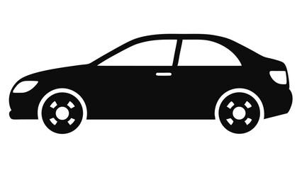 Fototapeta premium Car ilhouetteCar vector flat cartoon cars and transportation Illustration ilhouette White Background