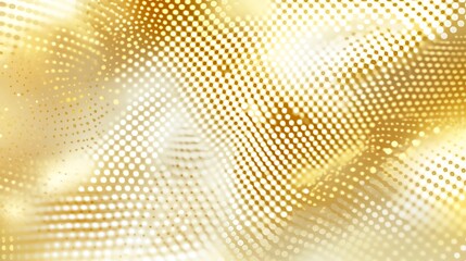 Golden Abstract Dotted Waves.