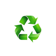 A vibrant green recycling symbol representing sustainability and environmental consciousness, set against a plain background , isolated on white or transparent png