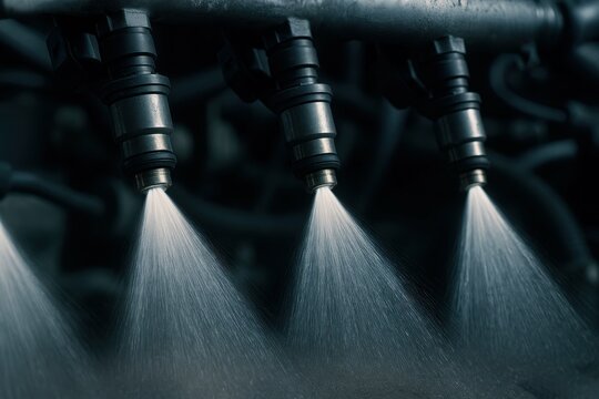 Fuel Injectors in Action Showcasing precise fuel delivery system