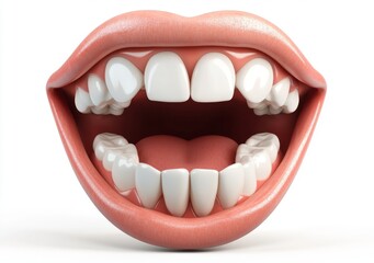 Human teeth morphology, depicted in a medically precise 3D illustration