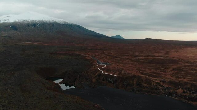 Icelandic Glacier Landscape with Ice and Snow
