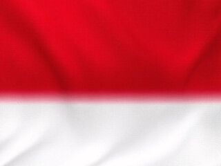 Indonesian flag waving with red and white colors.