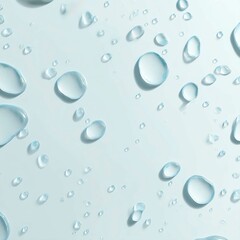 3d transparent liquid drops on the surface