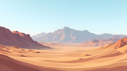 Naklejka premium sunset in the sahara