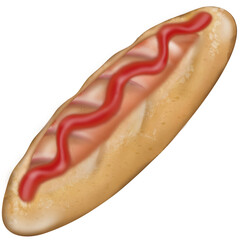 Sausage colorful hand drawn design elements cute. 