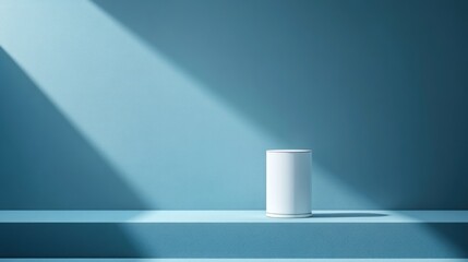 Minimalist product display with light and shadow