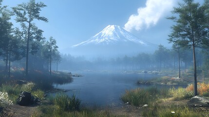 Fototapeta premium morning in the mountains