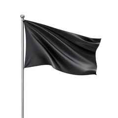 Black flag isolated on white background