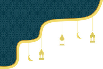 Green Islamic Decoration Corner